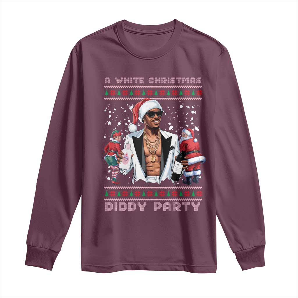 Funny A White Christmas Diddy Party Dirty Santa Long Sleeve Shirt