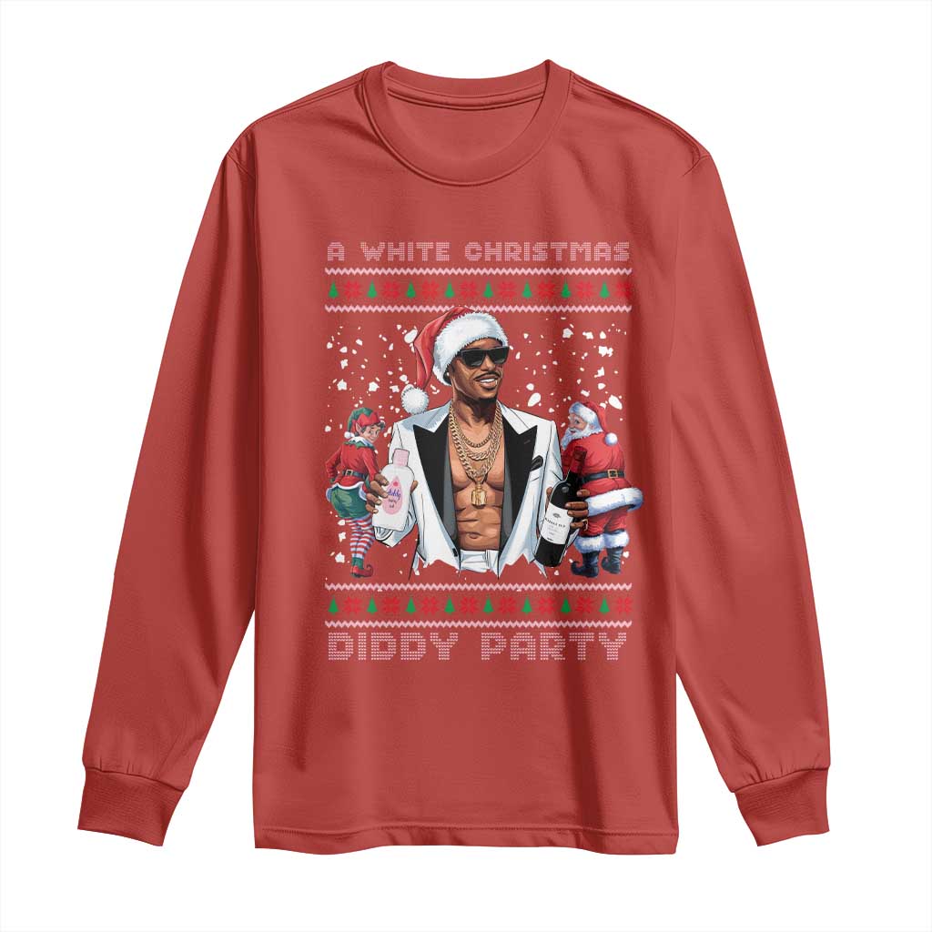 Funny A White Christmas Diddy Party Dirty Santa Long Sleeve Shirt