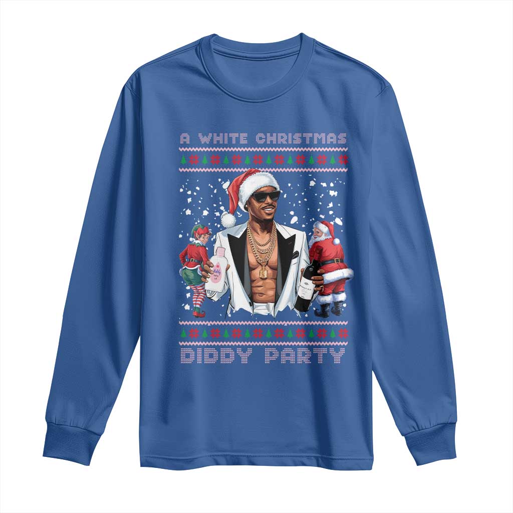 Funny A White Christmas Diddy Party Dirty Santa Long Sleeve Shirt