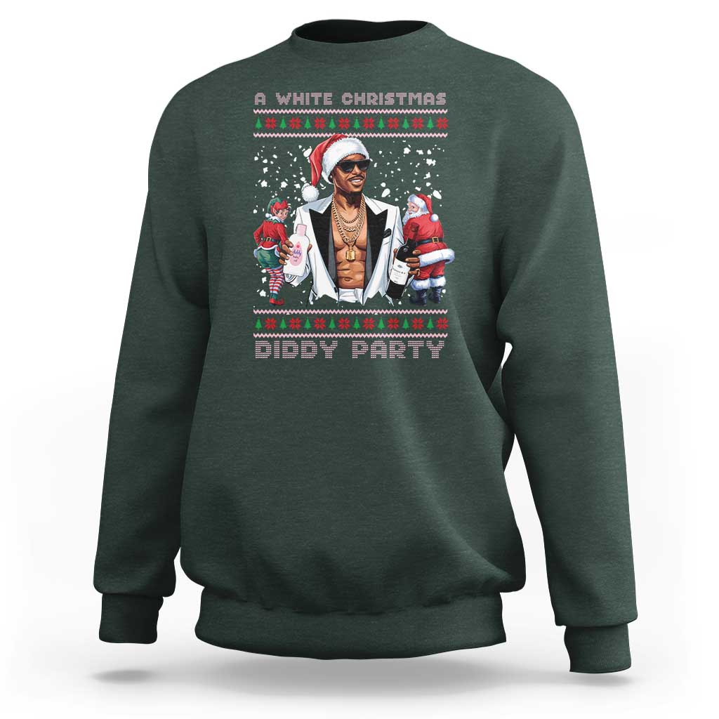 Funny A White Christmas Diddy Party Dirty Santa Sweatshirt - Wonder Print Shop