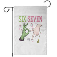 Funny Six Seven Witch Pink And Green Broomstick Magic Wand Garden Flag - Wonder Print Shop