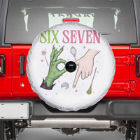 Funny Six Seven Witch Pink And Green Broomstick Magic Wand Spare Tire Cover - Wonder Print Shop
