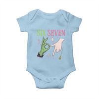 Funny Six Seven Witch Pink And Green Broomstick Magic Wand Baby Onesie - Wonder Print Shop