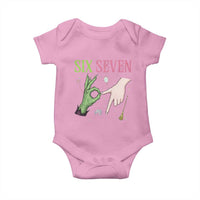 Funny Six Seven Witch Pink And Green Broomstick Magic Wand Baby Onesie - Wonder Print Shop