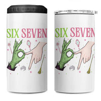 Funny Six Seven Witch Pink And Green Broomstick Magic Wand 4 in 1 Can Cooler Tumbler - Wonder Print Shop