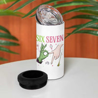 Funny Six Seven Witch Pink And Green Broomstick Magic Wand 4 in 1 Can Cooler Tumbler - Wonder Print Shop