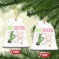 Funny Six Seven Witch Pink And Green Broomstick Magic Wand Ceramic Ornament - Wonder Print Shop