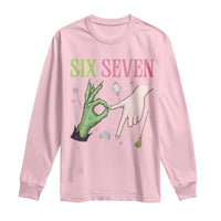 Funny Six Seven Witch Pink And Green Broomstick Magic Wand Long Sleeve Shirt - Wonder Print Shop