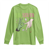 Funny Six Seven Witch Pink And Green Broomstick Magic Wand Long Sleeve Shirt - Wonder Print Shop