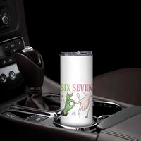 Funny Six Seven Witch Pink And Green Broomstick Magic Wand Skinny Tumbler - Wonder Print Shop
