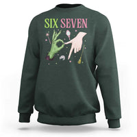 Funny Six Seven Witch Pink And Green Broomstick Magic Wand Sweatshirt - Wonder Print Shop