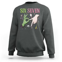 Funny Six Seven Witch Pink And Green Broomstick Magic Wand Sweatshirt - Wonder Print Shop