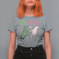 Funny Six Seven Witch Pink And Green Broomstick Magic Wand T Shirt For Women - Wonder Print Shop