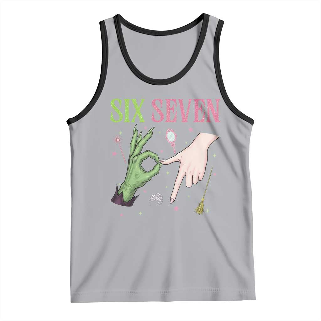 Funny Six Seven Witch Pink And Green Broomstick Magic Wand Tank Top - Wonder Print Shop