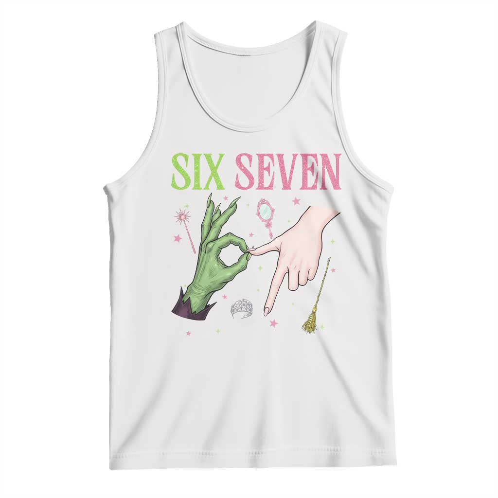 Funny Six Seven Witch Pink And Green Broomstick Magic Wand Tank Top - Wonder Print Shop