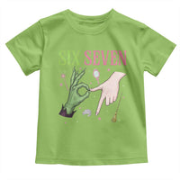 Funny Six Seven Witch Pink And Green Broomstick Magic Wand Toddler T Shirt - Wonder Print Shop