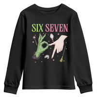 Funny Six Seven Witch Pink And Green Broomstick Magic Wand Youth Sweatshirt - Wonder Print Shop