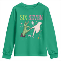 Funny Six Seven Witch Pink And Green Broomstick Magic Wand Youth Sweatshirt - Wonder Print Shop