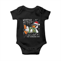 Funny Whatever Life Throws At You Duck And Let It Hit Someone Else Christmas Baby Onesie - Wonder Print Shop