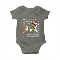 Funny Whatever Life Throws At You Duck And Let It Hit Someone Else Christmas Baby Onesie - Wonder Print Shop