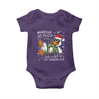Funny Whatever Life Throws At You Duck And Let It Hit Someone Else Christmas Baby Onesie - Wonder Print Shop