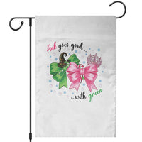 Funny Christmas Witch Pink Goes Good With Green Garden Flag - Wonder Print Shop
