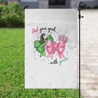 Funny Christmas Witch Pink Goes Good With Green Garden Flag - Wonder Print Shop