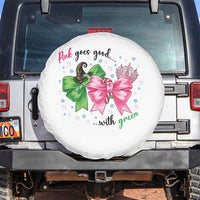 Funny Christmas Witch Pink Goes Good With Green Spare Tire Cover - Wonder Print Shop