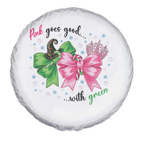 Funny Christmas Witch Pink Goes Good With Green Spare Tire Cover - Wonder Print Shop