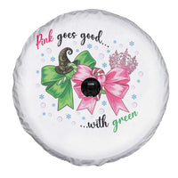 Funny Christmas Witch Pink Goes Good With Green Spare Tire Cover - Wonder Print Shop
