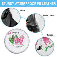 Funny Christmas Witch Pink Goes Good With Green Spare Tire Cover - Wonder Print Shop