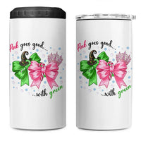 Funny Christmas Witch Pink Goes Good With Green 4 in 1 Can Cooler Tumbler - Wonder Print Shop
