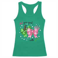 Funny Christmas Witch Pink Goes Good With Green Racerback Tank Top - Wonder Print Shop