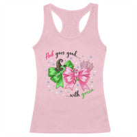 Funny Christmas Witch Pink Goes Good With Green Racerback Tank Top - Wonder Print Shop