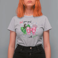 Funny Christmas Witch Pink Goes Good With Green T Shirt For Women - Wonder Print Shop