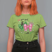 Funny Christmas Witch Pink Goes Good With Green T Shirt For Women - Wonder Print Shop
