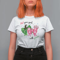 Funny Christmas Witch Pink Goes Good With Green T Shirt For Women - Wonder Print Shop