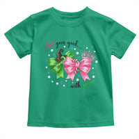 Funny Christmas Witch Pink Goes Good With Green Toddler T Shirt - Wonder Print Shop