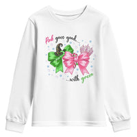 Funny Christmas Witch Pink Goes Good With Green Youth Sweatshirt - Wonder Print Shop