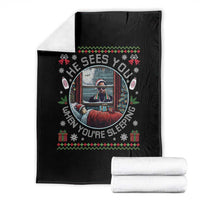 Funny Christmas Diddy Throw Blanket He Sees You When You Are Sleeping Baby Oil Ugly Xmas - Wonder Print Shop