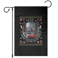 Funny Christmas Diddy Garden Flag He Sees You When You Are Sleeping Baby Oil Ugly Xmas - Wonder Print Shop