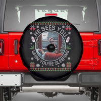 Funny Christmas Diddy Spare Tire Cover He Sees You When You Are Sleeping Baby Oil Ugly Xmas - Wonder Print Shop