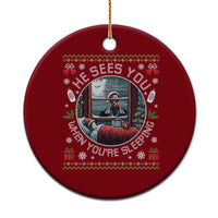 Funny Christmas Diddy Ceramic Ornament He Sees You When You Are Sleeping Baby Oil Ugly Xmas - Wonder Print Shop