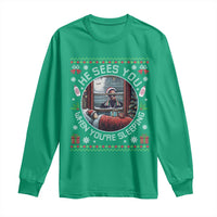 Funny Christmas Diddy Long Sleeve Shirt He Sees You When You Are Sleeping Baby Oil Ugly Xmas - Wonder Print Shop