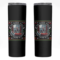 Funny Christmas Diddy Skinny Tumbler He Sees You When You Are Sleeping Baby Oil Ugly Xmas - Wonder Print Shop