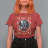 Funny Christmas Diddy T Shirt For Women He Sees You When You Are Sleeping Baby Oil Ugly Xmas - Wonder Print Shop