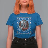 Funny Christmas Diddy T Shirt For Women He Sees You When You Are Sleeping Baby Oil Ugly Xmas - Wonder Print Shop