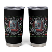 Funny Christmas Diddy Tumbler Cup He Sees You When You Are Sleeping Baby Oil Ugly Xmas - Wonder Print Shop