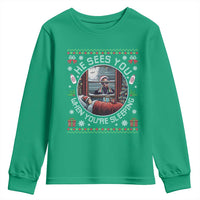 Funny Christmas Diddy Youth Sweatshirt He Sees You When You Are Sleeping Baby Oil Ugly Xmas - Wonder Print Shop