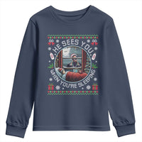Funny Christmas Diddy Youth Sweatshirt He Sees You When You Are Sleeping Baby Oil Ugly Xmas - Wonder Print Shop